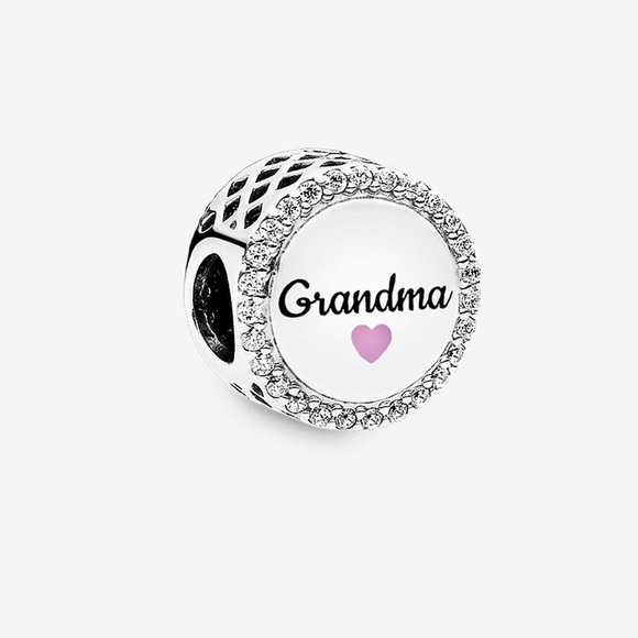 Pandora Grandmother Grandma Love Family Silver Charm 925 Ale CZ gift box #197 - Picture 1 of 5